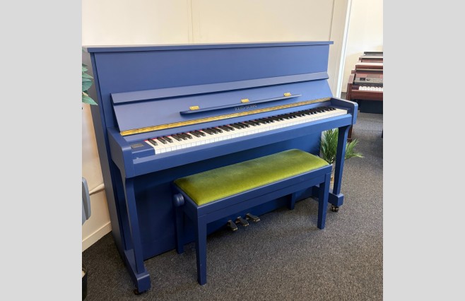 Reid Sohn Hornblower Blue RS115 Upright Piano, Used - All Inclusive Premium Package (SN:IJ0A00949) - Image 1
